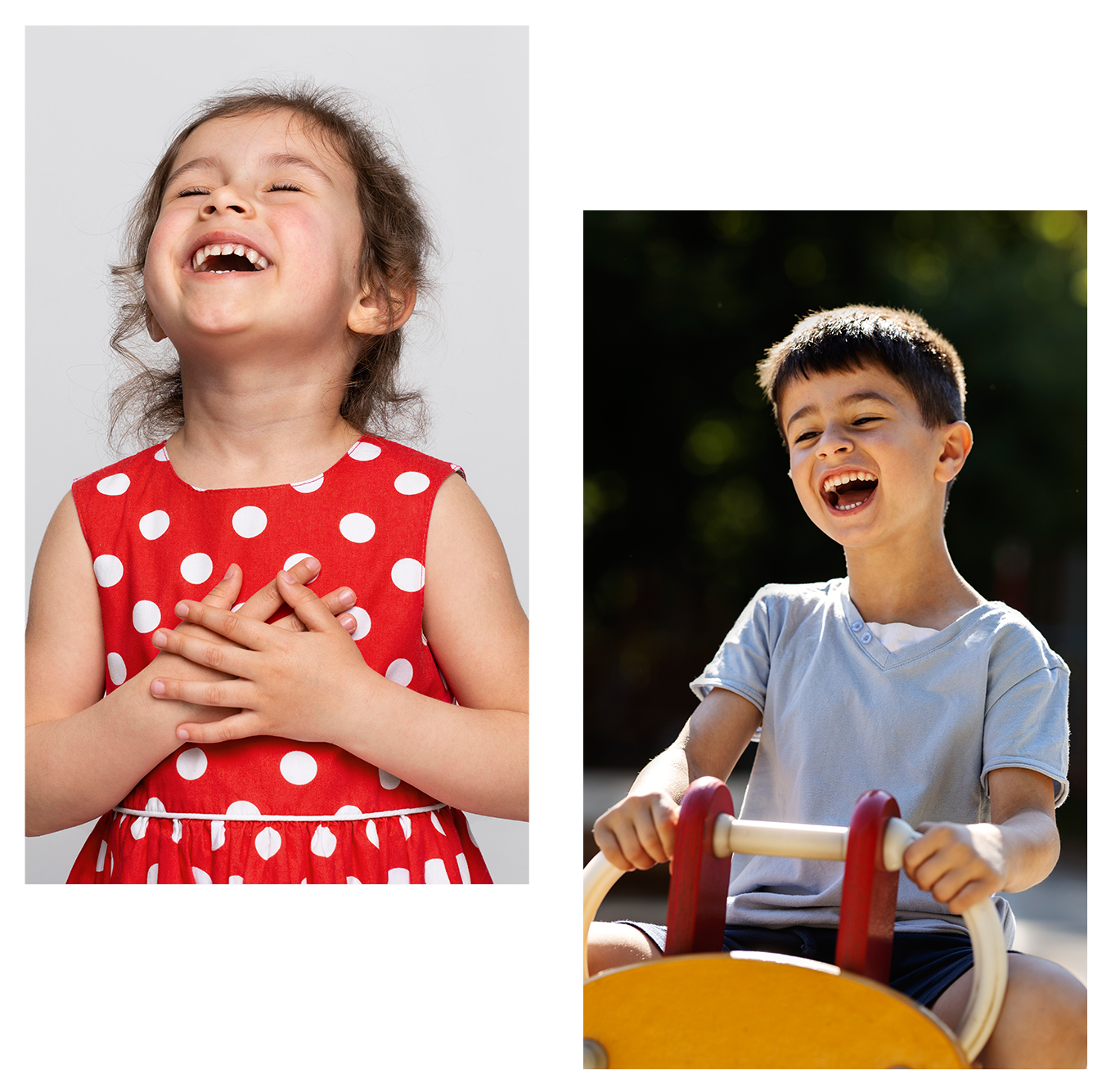 Smiling boy and girl